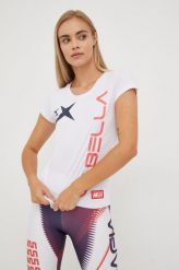 LaBellaMafia t-shirt Gravity damski kolor biały. Białe t-shirty LABELLAMAFIA, l, bez wzorów, z materiału, bez kołnierzyka, bez ramiączek. W wyprzedaży za 99.99 zł.
