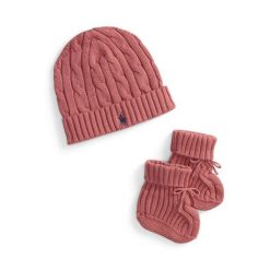 Zestaw Czapka i Skarpety Polo Ralph Lauren. Czerwone skarpetki Polo Ralph Lauren, bez wzorów. Za 579.99 zł.