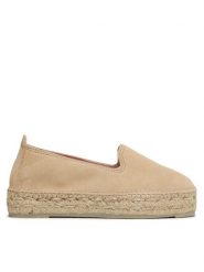 Manebi Espadryle Double Sole Espadrilles K 1.1 D0 Beżowy. Brązowe espadryle Manebi, bez wzorów, ze skóry, bez obcasa. Za 599.99 zł.