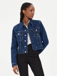 Calvin Klein Jeans Kurtka jeansowa 90's J20J223670 Granatowy Regular Fit. Niebieskie kurtki Calvin Klein Jeans, s, bez wzorów, z bawełny, bez kaptura. Za 269.99 zł.