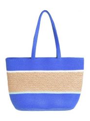 BLE Shopper bag w kolorze beżowo-niebieskim - 48 x 30 x 14 cm rozmiar: onesize. Brązowe shopper bag BLE, bez wzorów, z materiału, na ramię, bez dodatków. Za 94.16 zł.