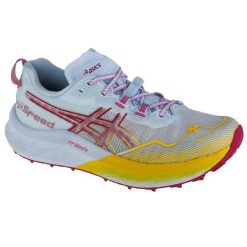 Buty Asics Fujispeed 2 W 1012B515-401 niebieskie. Niebieskie buty do biegania bez wzorów, z gumy, bez zapięcia, do biegania. Za 968.56 zł.