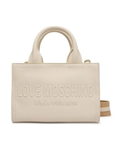 LOVE MOSCHINO Torebka JC4044PP1OLE0110 Écru. Torebki klasyczne Love Moschino, bez wzorów, ze skóry, bez dodatków. Za 879.99 zł.