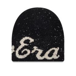 Czapka New Era NE Heritage Skully. Czarne czapki zimowe New Era, bez wzorów, z materiału, eleganckie. Za 166.00 zł.