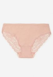 Różowe Majtki Figi z Koronkowymi Wstawkami Amiora. Czerwone figi Renee, bez wzorów, z bawełny. Za 4.99 zł.