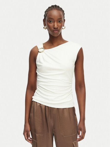 Marciano Guess Top G6GP02 K3068 Kremowy Slim Fit. Białe topy Marciano Guess, xl, z aplikacjami, z wiskozy, bez kołnierzyka, bez ramiączek. Za 312.99 zł.
