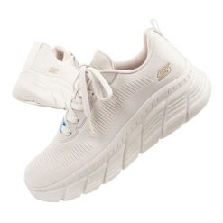 Buty Skechers Bobs B Flex sneakersy W 117385/OFWT. Brązowe buty treningowe bez wzorów, z gumy, bez zapięcia. W wyprzedaży za 420.06 zł.