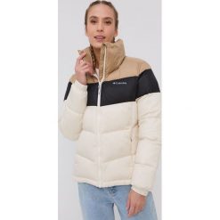 Columbia Kurtka damska kolor kremowy zimowa. Brązowe kurtki Columbia, na zimę, l, bez wzorów, bez kaptura. W wyprzedaży za 479.99 zł.