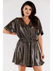 Awama Sukienka w kolorze antracytowym rozmiar: onesize. Szare sukienki Awama, bez wzorów, bez kołnierzyka, bez ramiączek, mini. Za 159.99 zł.