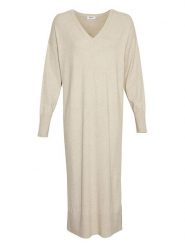 MOSS COPENHAGEN Sukienka "Hermine Rachelle" w kolorze beżowym rozmiar: L/XL. Brązowe sukienki Moss Copenhagen, na imprezę, l, bez wzorów, z wiskozy, klasyczne, bez kołnierzyka, bez ramiączek, maxi. Za 162.87 zł.