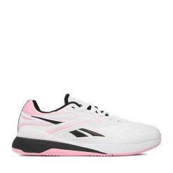 Buty na siłownię Reebok. Białe buty treningowe Reebok, bez wzorów, bez zapięcia, na fitness i siłownię. Za 599.99 zł.