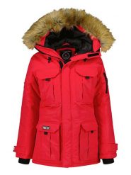 Canadian Peak Parka w kolorze czerwonym rozmiar: M. Czerwone płaszcze Canadian Peak, m, bez wzorów, bez kaptura. Za 281.10 zł.