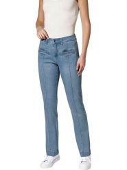 Heine Dżinsy - Slim fit - w kolorze niebieskim rozmiar: 42. Niebieskie jeansy Heine, bez wzorów. Za 82.99 zł.