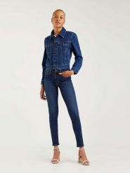 Levi's Dżinsy "721" - Skinny fit - w kolorze granatowym rozmiar: W31/L32. Niebieskie jeansy Levi's, l, z aplikacjami, klasyczne, z podwyższonym stanem. Za 180.91 zł.