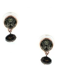 Otazu Pozłacane kolczyki-wkrętki z kryształami Swarovski rozmiar: onesize. Czarne kolczyki Otazu, z kryształem, pozłacane. Za 60.99 zł.