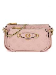 Guess Torebka w kolorze jasnoróżowym - 24 x 13 x 5 cm rozmiar: onesize. Różowe torebki klasyczne Guess, z aplikacjami, z materiału, przez ramię, z tłoczeniem, bez dodatków. Za 406.00 zł.