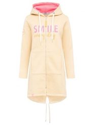 Zwillingsherz Bluza "Smile Everyday" w kolorze beżowym rozmiar: XXL. Brązowe bluzy z kapturem Zwillingsherz, xxl, bez wzorów, z bawełny, bez kaptura. Za 202.45 zł.