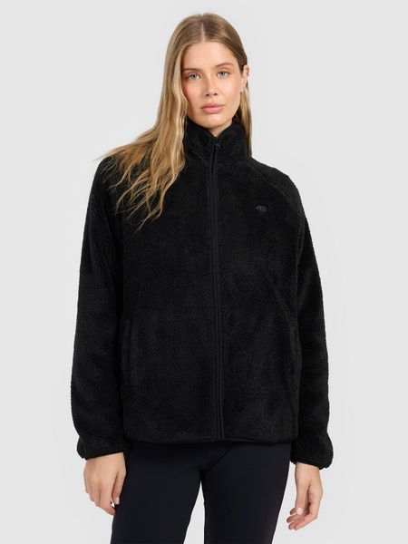 4F Polar ze stójką oversize damski - czarny M. Czarne bluzy z polaru 4f, na zimę, m, bez wzorów, z materiału. Za 189.99 zł.