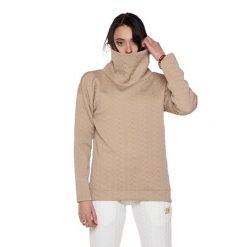 Bluza na co dzień na siłownię. Brązowe bluzy LEONE 1947 APPAREL, bez wzorów, z elastanu, bez ramiączek, bez kaptura. W wyprzedaży za 164.19 zł.