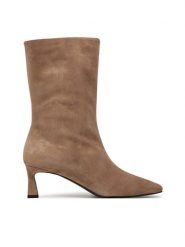 Pollini Botki SA24135C1LTA0105 Beżowy. Brązowe botki Pollini, bez wzorów, ze skóry, bez obcasa, na szpilce, bez zapięcia. Za 969.99 zł.