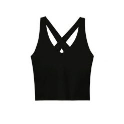Damski tank top Girlfriend Collective Float Zoe. Czarne topy GIRLFRIEND COLLECTIVE, bez wzorów, bez kołnierzyka, bez ramiączek. Za 280.00 zł.