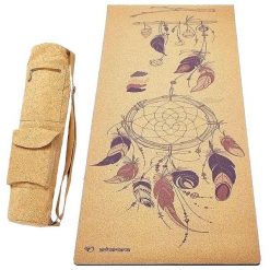 Zestaw mata do jogi z gumy i korka 5 mm + torba z korka - Attrape rêves. Białe torby sportowe ACHAMANA, bez wzorów, z bawełny, na ramię, duże. Za 550.00 zł.