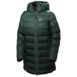 Parka damska z kapturem Helly Hansen Active. Zielone płaszcze Helly Hansen, l, bez wzorów, z materiału, z kapturem. Za 696.55 zł.