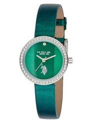 U.S. Polo Assn. Zegarek kwarcowy w kolorze srebrno-zielonym rozmiar: onesize. Zielone, analogowe zegarki U.S. Polo Assn., metalowe. Za 173.99 zł.