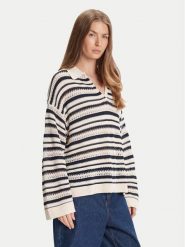 Tommy Hilfiger Sweter WW0WW46524 Beżowy Relaxed Fit. Brązowe swetry Tommy Hilfiger, xl, bez wzorów, z bawełny, bez ramiączek. Za 599.99 zł.
