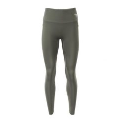 Legginsy treningowe damskie Gymshark Training Mesh. Zielone legginsy Gymshark, bez wzorów, z meshu, sportowe. Za 97.99 zł.