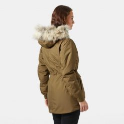 Parka damska z kapturem Helly Hansen Coastal. Brązowe płaszcze Helly Hansen, na zimę, bez wzorów, sportowe, z kapturem. W wyprzedaży za 1,027.25 zł.