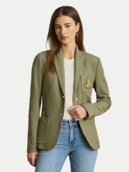 LAUREN RALPH LAUREN Marynarka Bullion 200797305033 Zielony Regular Fit. Zielone marynarki i żakiety Lauren Ralph Lauren, l, bez wzorów, z bawełny, bez ramiączek. Za 1,499.00 zł.