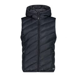 Damska kurtka bez rękawów z kapturem CMP. Szare kurtki CMP, bez wzorów, sportowe, z kapturem. Za 435.50 zł.