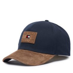 Czapka z daszkiem Tommy Hilfiger. Niebieskie czapki z daszkiem Tommy Hilfiger, bez wzorów. Za 289.99 zł.