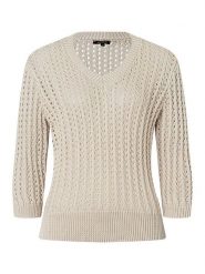 More & More Sweter w kolorze beżowym rozmiar: 42. Brązowe swetry More & More, bez wzorów, z bawełny, bez ramiączek. Za 88.23 zł.