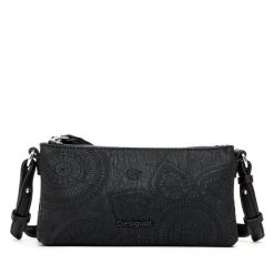 Torebka Desigual. Czarne listonoszki Desigual, bez wzorów, bez dodatków. Za 139.99 zł.