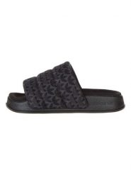Adidas Klapki "Adilette Essential" w kolorze czarnym rozmiar: 37. Czarne klapki adidas, bez wzorów, klasyczne, z otwartym noskiem, bez obcasa, bez zapięcia. Za 100.52 zł.