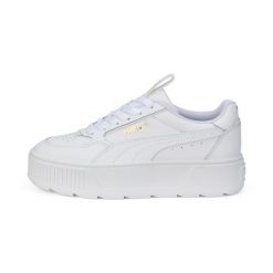 Buty do chodzenia damskie Puma KARMEN REBELLE. Białe buty treningowe Puma, bez wzorów, z jeansu, bez zapięcia, trekkingowe. Za 245.00 zł.