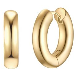 Yokoamii Kolczyki kola z pozlacanej metalowej stopu 1 ct Damski. Żółte kolczyki Yokoamii, metalowe. Za 159.99 zł.