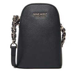 Torebka Nine West. Czarne listonoszki Nine West, bez wzorów, bez dodatków. Za 129.99 zł.