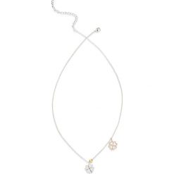 Łańcuszek z kryształami Swarovskiego® bonprix koniczyna srebrny kolor rodowany - pozłacany czerwonym złotem -pozłacany. Łańcuszki marki bonprix. Za 59.99 zł.