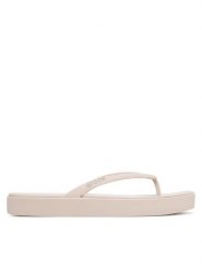 Crocs Japonki Miami Square Flatform Flip 214161 Brązowy. Brązowe japonki Crocs, bez wzorów, z tworzywa sztucznego. Za 179.99 zł.