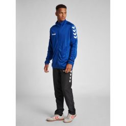 Bluza sportowa dla dorosłych Hummel Core Poly Jacket. Niebieskie bluzy bez kaptura Hummel, xl, bez wzorów, bez kaptura, do piłki ręcznej. Za 89.00 zł.