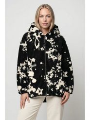 Alife and kickin Kurtka pluszowa "Jacqueline" w kolorze czarno-kremowym rozmiar: M. Czarne kurtki Alife and Kickin, m, bez wzorów, bez kaptura. Za 173.99 zł.