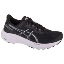 Buty do biegania Asics GT-1000 13 1012B663-003 czarne. Czarne buty do biegania bez wzorów, z gumy, bez zapięcia, do biegania. Za 735.00 zł.