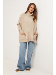 Soft Cashmere Golf w kolorze szarobrązowym rozmiar: 38/40. Brązowe swetry Soft Cashmere, bez wzorów, z kaszmiru, klasyczne, bez ramiączek. Za 185.95 zł.