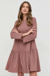 Weekend Max Mara sukienka kolor różowy mini rozkloszowana. Czerwone sukienki Weekend Max Mara, bez wzorów, z tkaniny, bez kołnierzyka, bez ramiączek, mini, rozkloszowane. Za 1,489.90 zł.