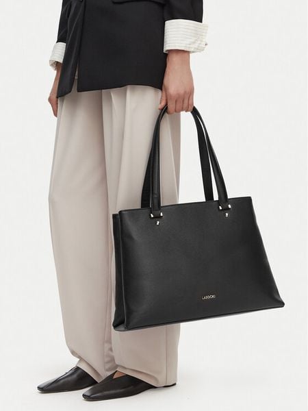 Lasocki Torebka CEO-LSK-M-009-08 Czarny. Czarne shopper bag Lasocki, bez wzorów, ze skóry, bez dodatków. Za 199.99 zł.