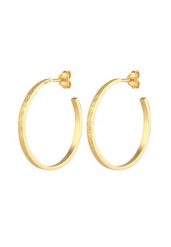 Elli Damskie kreole Basic młotkowane ze strukturą w srebrze próby 925 Sterling Silver Kolczyki koła 1 ct. Szare kolczyki Elli, srebrne. Za 248.99 zł.