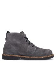 Birkenstock Trzewiki Uppsala Mid 1032767 Szary ciemny. Szare botki Birkenstock, bez wzorów, ze skóry, bez obcasa, na płaskiej podeszwie, bez zapięcia. Za 769.99 zł.